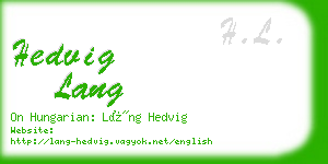 hedvig lang business card